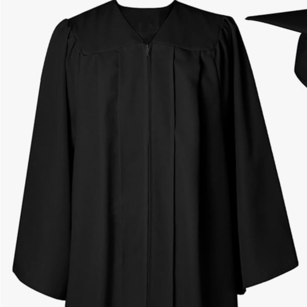 BLACK SMALL SEMI SHINY GOWN